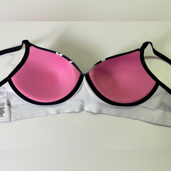 Victoria’s Secret PINK Cool & Comfy Wireless Lightly Padded Bra Black/White L - Picture 3 of 5
